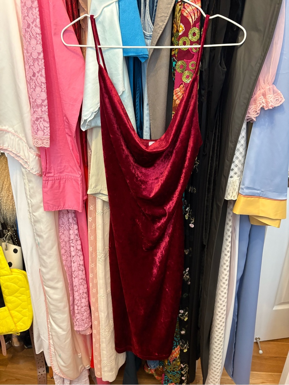 Room Service Velvet Cowl Neck Dress